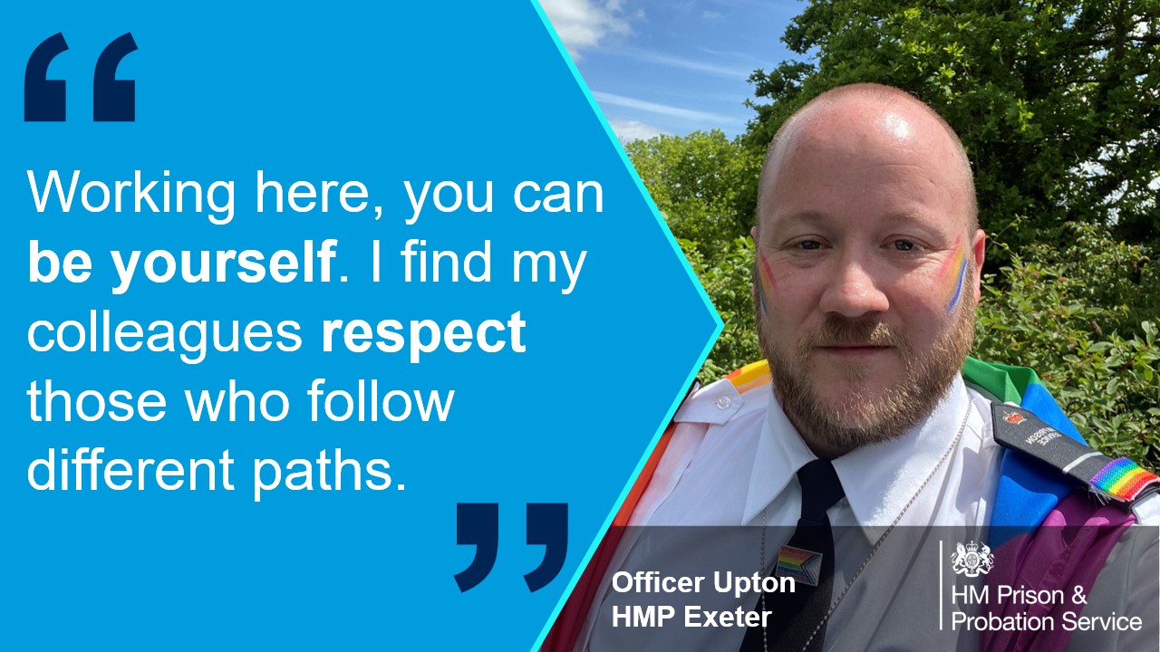 Officer Upton quote: "Working here, you can be yourself. I find my colleagues respect those who follow different paths."
