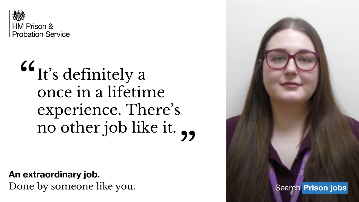 Photo of Eleanor with quote "It's definitely a once in a lifetime experience. There's no other job like it."